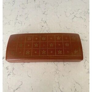 Vintage Shields MCM Men’s Jewelry Box Tan & Gold CaseVelvet Lined